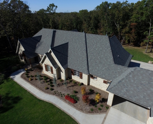 top view of the house roof