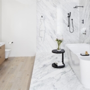 elegant white bathroom | On Target Home Inspection | Dream Bathroom Orland Park