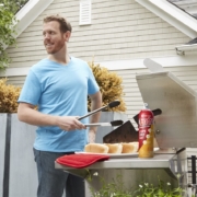 a man grilling | On Target Home Inspection | Kitchen Safety Tips Orland Park